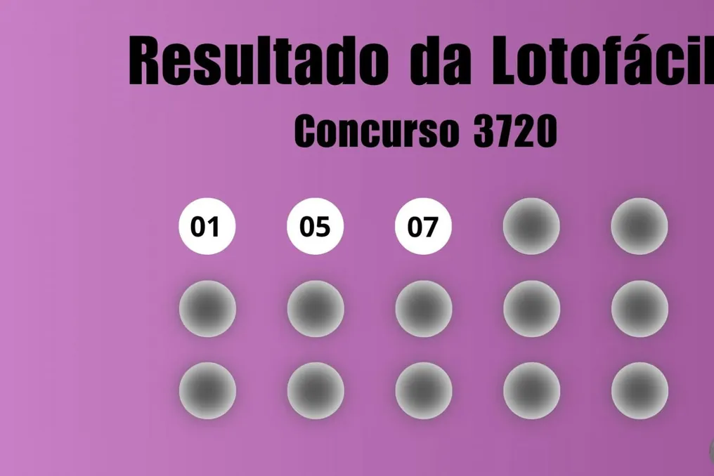 Resultado do concurso 3720 da Lotofácil: números sorteados e detalhes do prêmio
