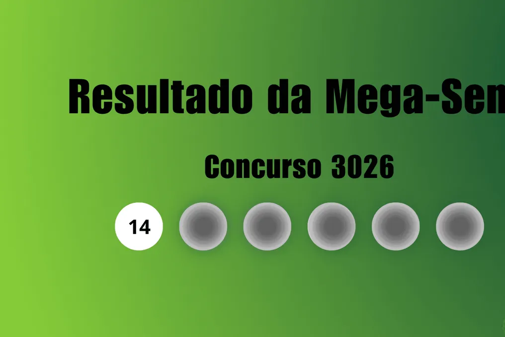 Resultado do concurso 3026 da Mega-Sena: números sorteados e estimativa de prêmio