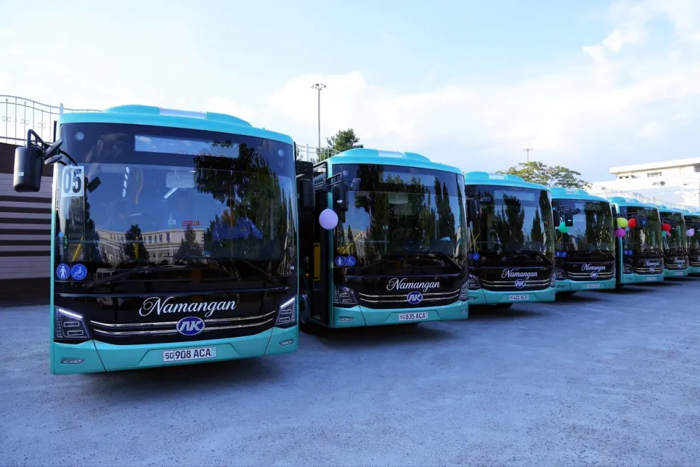 Namangan avtoparkiga 12 ta yangi Xitoy ANKAI avtobusi yetkazildi