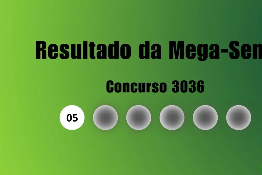 Resultados e ganhadores do concurso 3036 da Mega-Sena, realizado no domingo, 26 de julho
