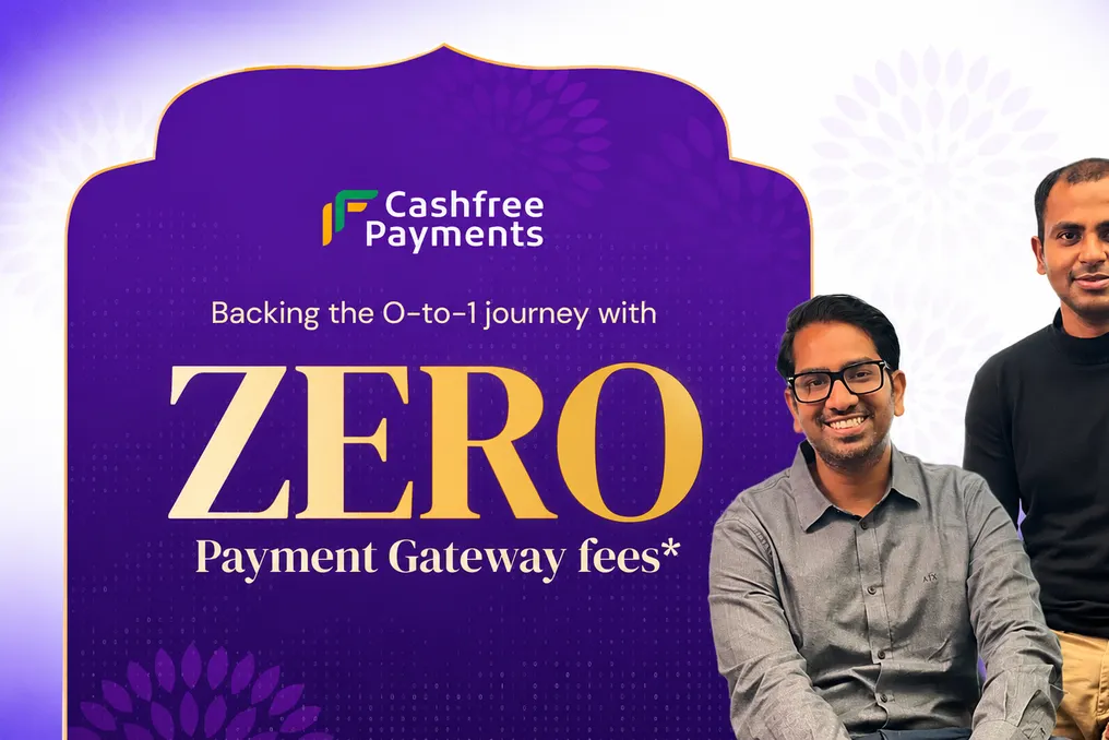 Cashfree Payments yangi korxonalarga boshida toʻlov shlyuziga 0% komissiya taklif qilmoqda