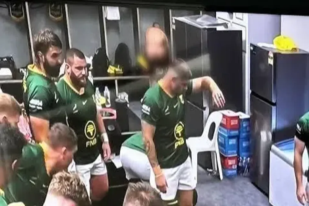 Springbok locker room video goes viral after player is caught on camera