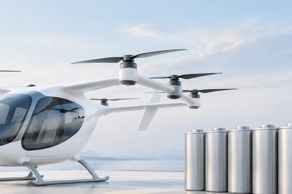 Gotion eVTOL va past parvoz uchun 330 Vt/kg zichlikdagi gibrid silindrli batareyani taqdim etdi