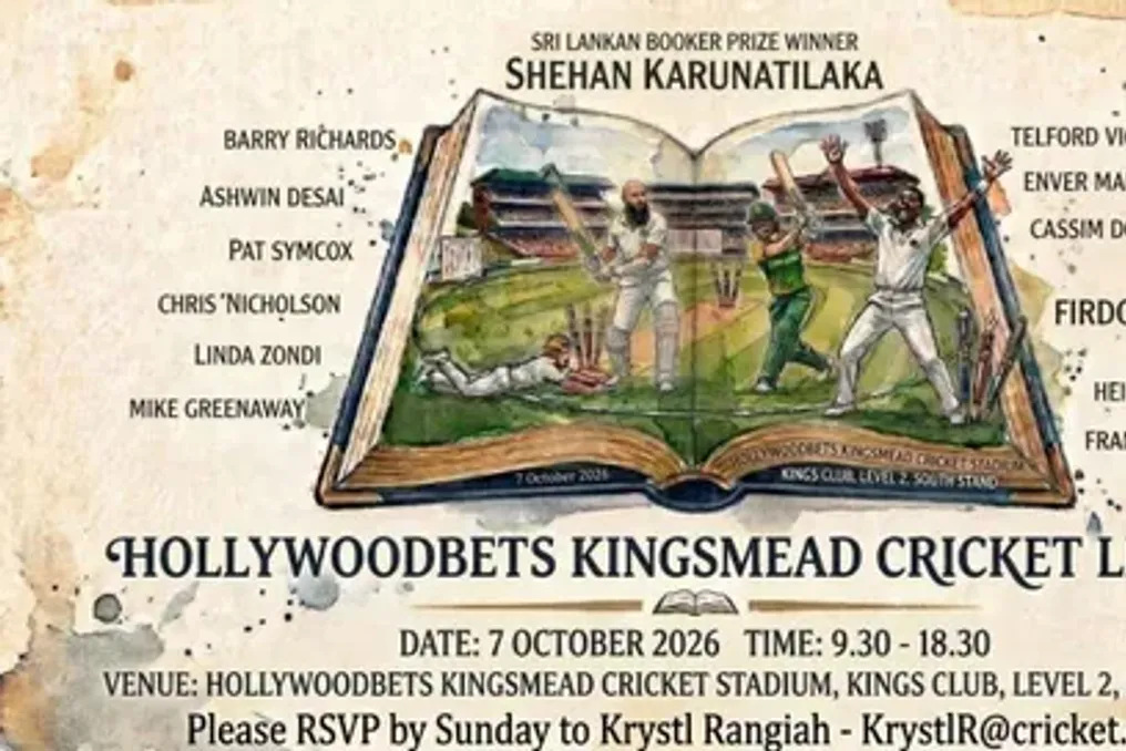 Kingsmead Literature and Cricket Festival to take place in Durban on October 7, 2026