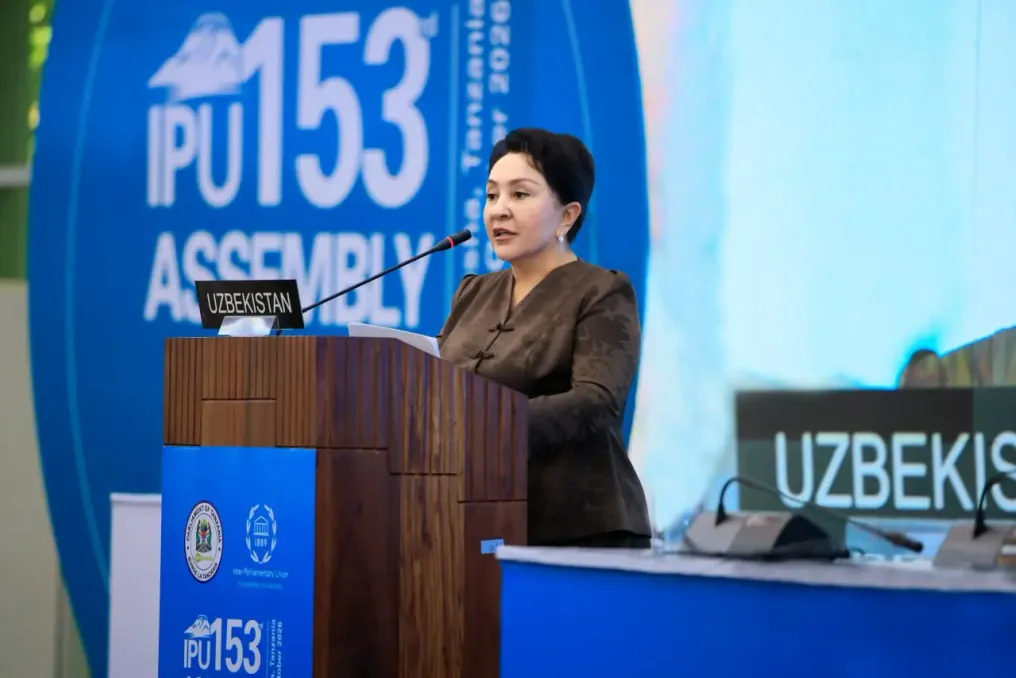 Tanzila Narbaeva apresenta a experiência do Uzbequistão na Assembleia da União Parlamentar