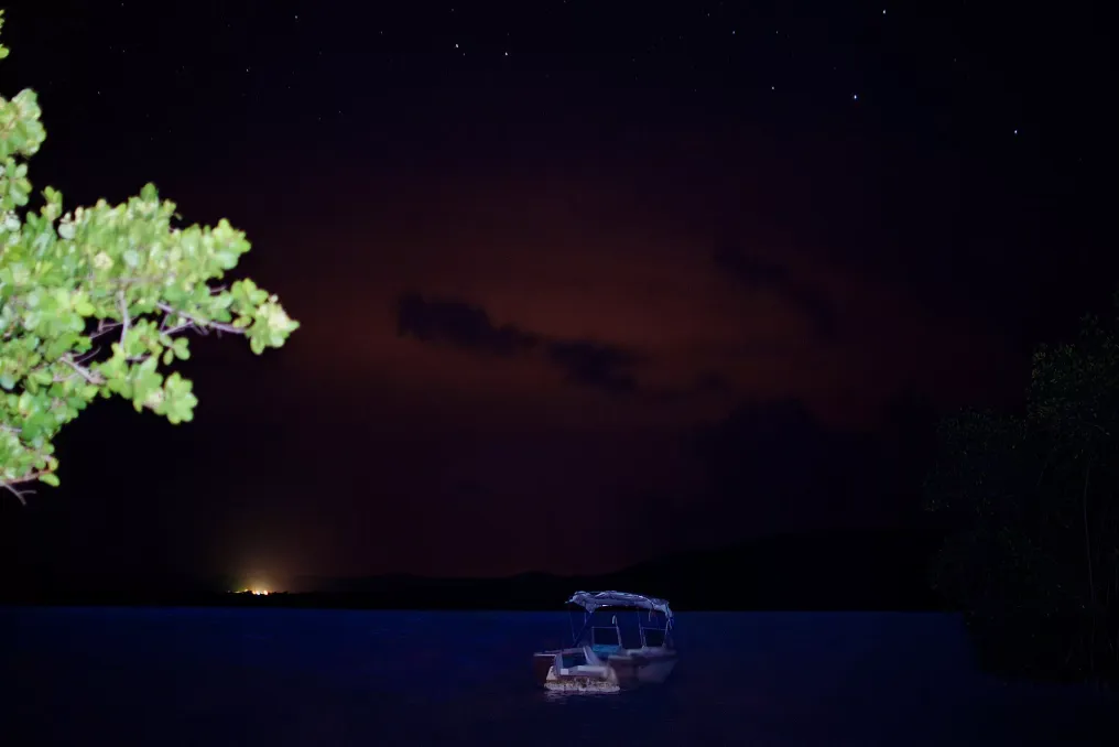Mosquito Bay in Puerto Rico is known for its bioluminescent glow at night
