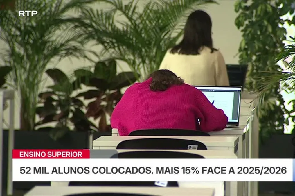 Em Ensino Superior, foram alocados 52 mil estudantes neste ano