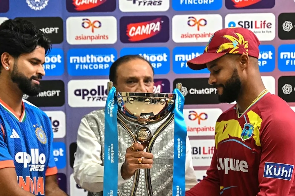 IND va WI seriyasi yakunlangandan soʻng, kubok Shreis Iyer va Shay Hop kapitanlari oʻrtasida boʻlinadi
