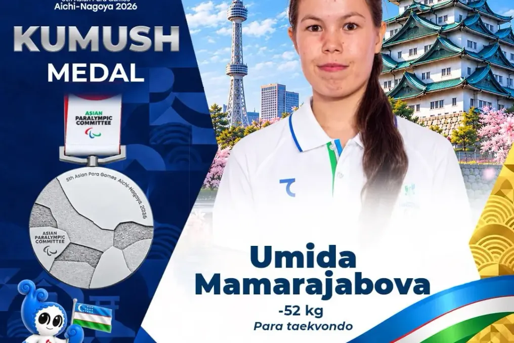 Umida Mamarajabova conquistou medalha de prata nos Jogos Paralímpicos Asiáticos