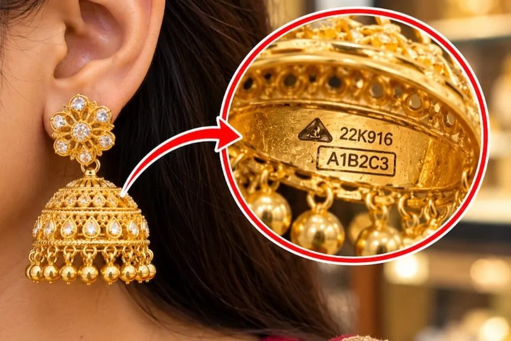 When buying gold earrings: why the HUID numbers may differ on each earring