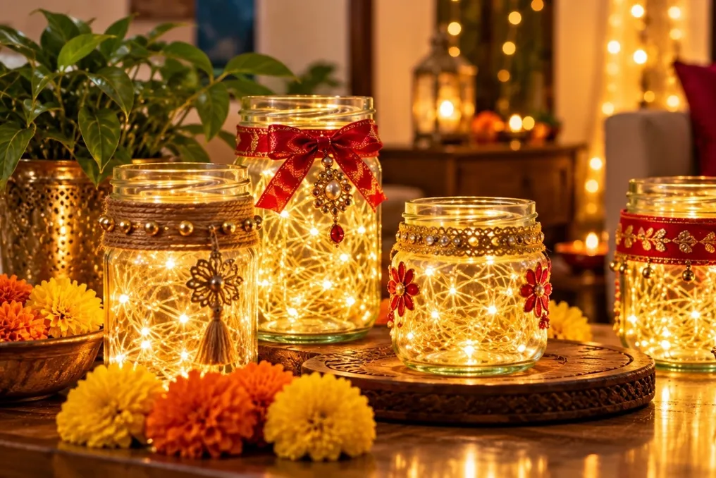 कम खर्च में पुरानी चीजों से दिवाली के लिए घर को कैसे सजाएं: कांच की बोतलों से लेकर स्कार्फ तक