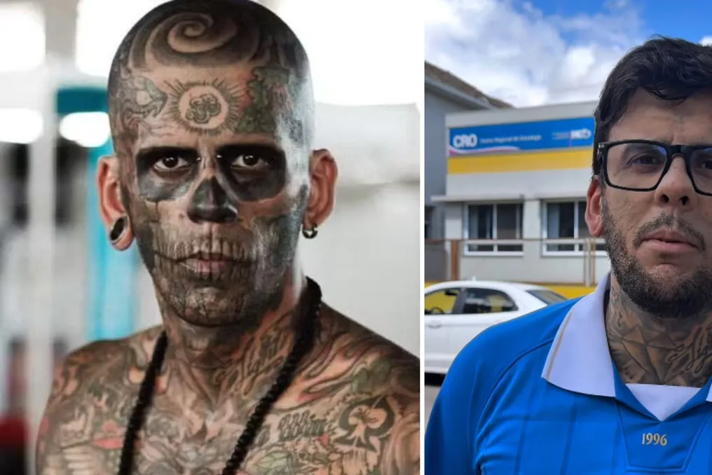 Influenciador conhecido como o mais tatuado do Brasil inicia quimioterapia para tratar câncer de bexiga