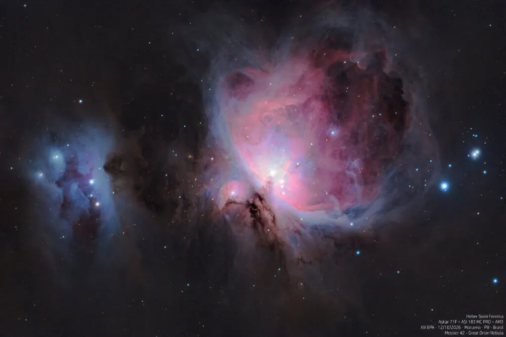Imagens astronômicas da semana destacam a Nebulosa de Órion e a Nebulosa da Tarântula