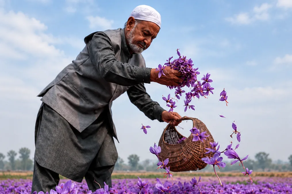 In Kashmir, 150 thousand flowers are required to obtain one kilogram of saffron