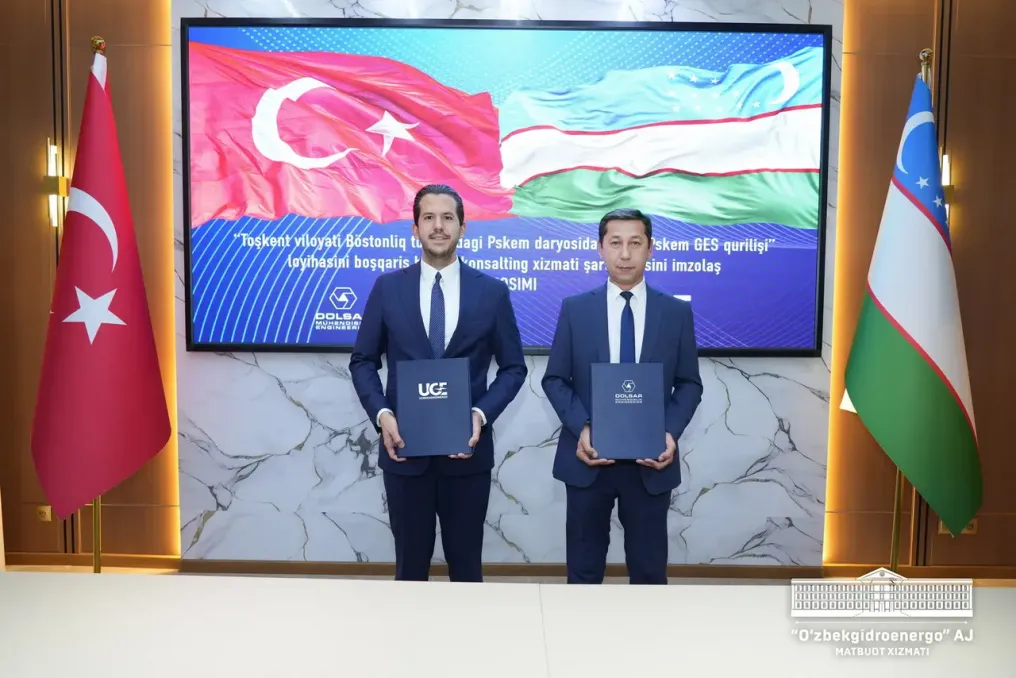 Uzbequistão assina contrato com empresa turca para supervisão técnica da construção da Usina Hidrelétrica Verkhniy Pskem